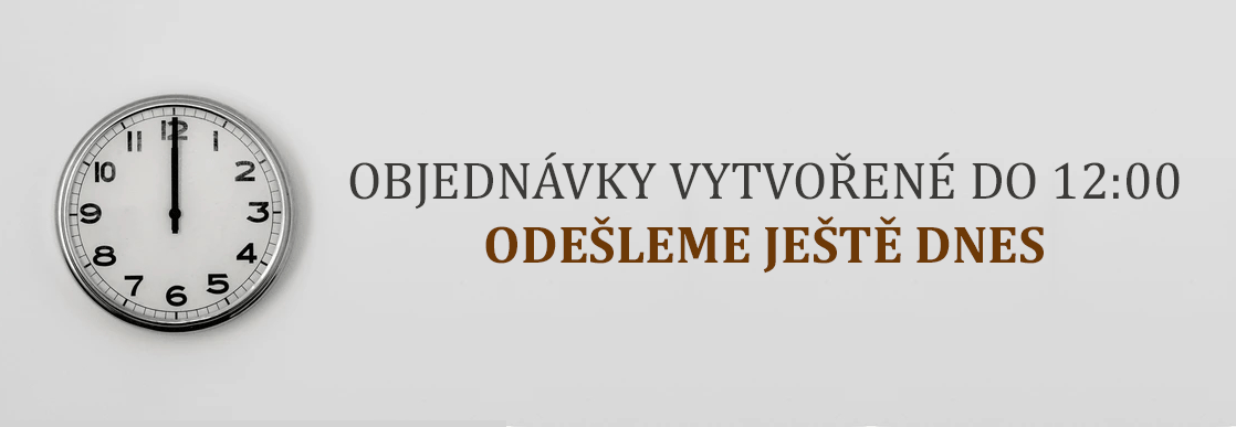 OBJEDNÁVKY VYTVOŘENÉ DO 12:00 ODEŠLEME JEŠTĚ DNES